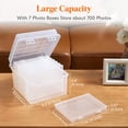 thumbnail image 3 of Caja de almacenamiento de fotos Lifewit, funda para fotos de 5 x 7 unidades, transparente, 3 of 9