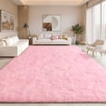 thumbnail image 5 of KIXINWA 5x7 Washable Large Area Rug for Living Room, Fluffy Shag Rug for Bedroom, Ultra Soft Plush Non Slip Carpet for Indoor Floor Bedside Nursery Kids Girls Room Dorm, Home Decor Aesthetic, Pink, 5 of 6