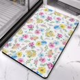 thumbnail image 4 of Flower Bathroom Mat Non Slip Quick Dry Super Absorbent Thin Bathroom Rugs,Cute,Bathroom Rugs Bath Mats Slip Resistant for Bathroom Living Room Entryway Kitchen Playroom,20x32 Inch, 4 of 5