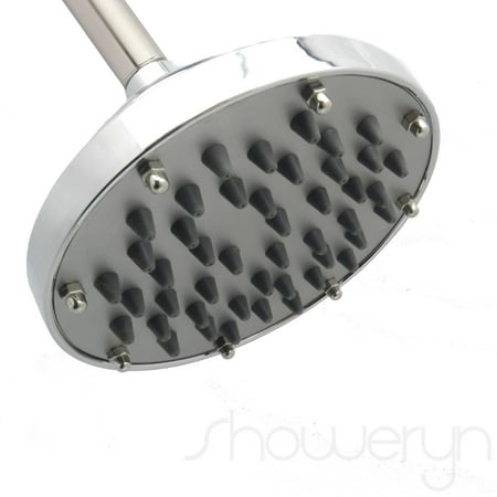 Showeryn 6” High Pressure Spray Shower Head - High Flow Power Luxury Chrome - Can be Disassembled - Resists