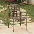 thumbnail image 2 of Afuera Living Contemporary Iron Patio Dining Chair (Set of 2), 2 of 2