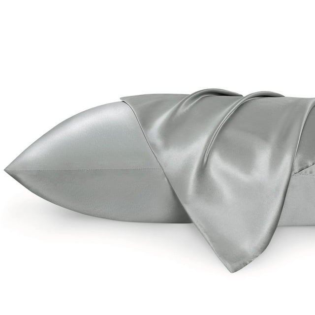Rayón de bambú, gris 2 fundas de almohada suaves y transpirables con cierre de sobre Regalo para quienes duermen con calor en verano