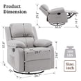 thumbnail image 3 of Korser Swivel Rocker Small Recliner Chair for Small Spaces for Living Room,Nursery,Light Grey, 3 of 7