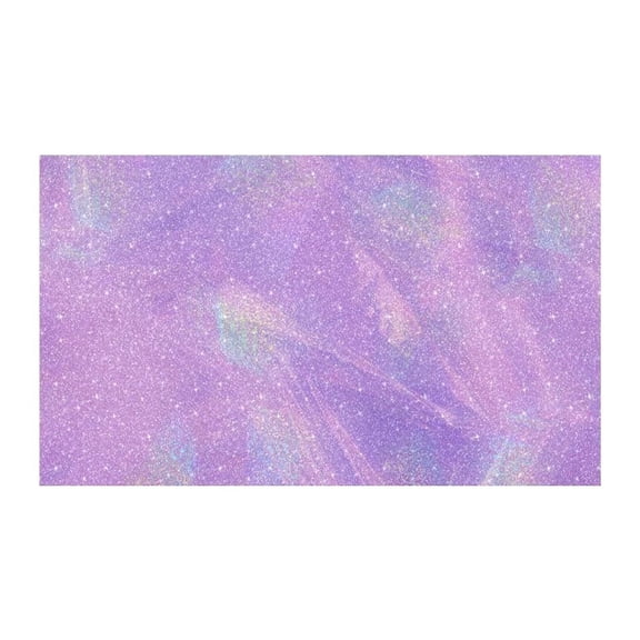 Holographic Sparkle Tablecloth, Purple Disposable Party Table Cover for Birthdays, Weddings, 54 x 108 in