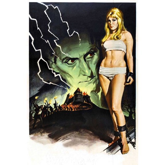 Frankenstein Created Woman Movie Poster art 12x16 Print on Metal Sign 12in x 16in Square Adults Z Posters