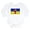 Cloud White, variant on CafePress - Glory To Ukraine Body Suit - Long Sleeve Cotton Baby Bodysuit