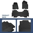 thumbnail image 4 of TPE Floor Mats Full Set Liners All Weather 3 Pcs Black Fit For Dodge Ram 1500 Crew Cab 2019-2024, 4 of 10