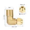 thumbnail image 2 of Unique Bargains Brass Compression Tube Fitting 6mm Tube OD to 3/8PT Male Thread Elbow 3 Pack, 2 of 5
