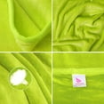 thumbnail image 5 of Unique Bargains Flannel Fleece Blanket Soft Luxury Hemmed Green Yellow Queen, 5 of 8