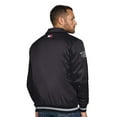 thumbnail image 2 of Men's Tommy Jeans Black Brooklyn Nets Jacob Chain Stitch Applique Full-Snap Varsity Jacket, 2 of 3