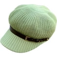 thumbnail image 4 of CoCopeaunts Newsboy Cap Summer Women Knit Mesh Breathable Baker Boy Painter Hat Adjustable Belt Pure Color Shade Beret Hat, 4 of 7