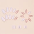 thumbnail image 5 of Fofosbeauty 24pcs Press on False Nails, Medium Almond Fake Acrylic Nails, White Butterfly, 5 of 9