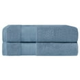 thumbnail image 2 of BNM Turkish Cotton Heavyweight Bath Sheet Set, Denim Blue, 2 of 5