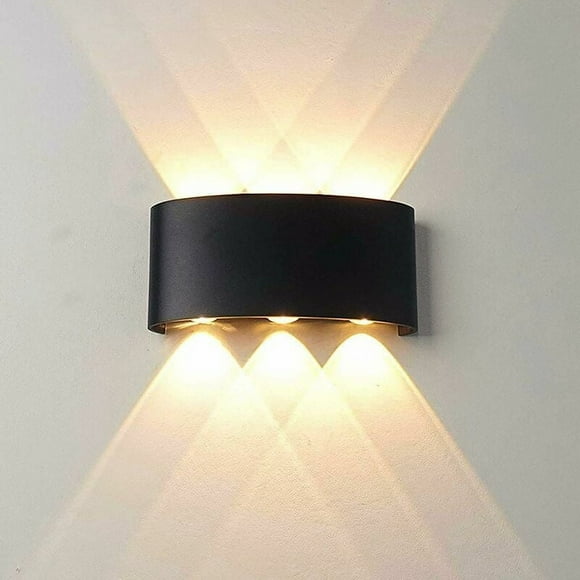 Lámpara de pared LED para interior y exterior, moderna, de 6 W, de aluminio, resistente al agua IP65