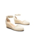 thumbnail image 3 of Sandalia DREAM PAIRS AMANDA-2 Beige de Lona con Cuña y Tacón de 6 cm, 3 of 6