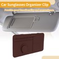 thumbnail image 3 of Clip para gafas de sol de coche Unique Bargains, soporte universal para gafas de sol en el parasol del coche, cuero rojo 32x16cm 1 Pcs, 3 of 7