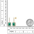 thumbnail image 6 of Gem Stone King 4.96 Ct Green Simulated Emerald 18K Yellow Gold Plated Silver Earrings, 6 of 6