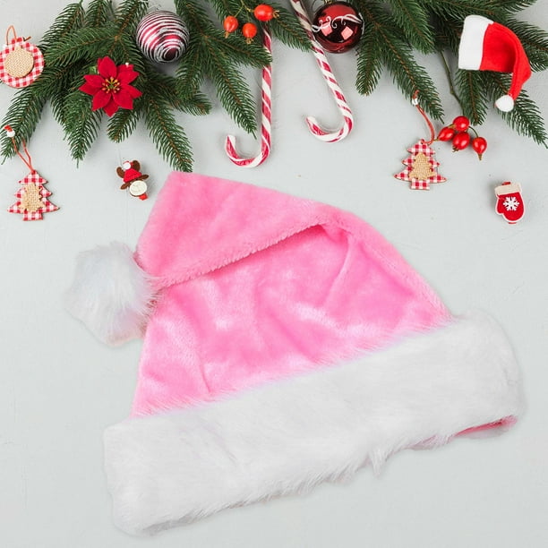 Disfraz de sombrero navideño para fiesta de celebración, carnaval, cosplay, recuerdos de fiesta, decoración Rosa