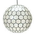 thumbnail image 6 of Creative Co-Op Capiz Honeycomb Ceiling Light, 6 of 7