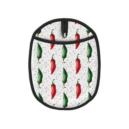 

bell Pepper Print Pot Holders for Kitchen - Heat Resistant Oven Mitts Hot Pads with Pocket Non Slip Silicone Pot Holders Cuteness Hanging Loop Potholders for Kitchen Baking