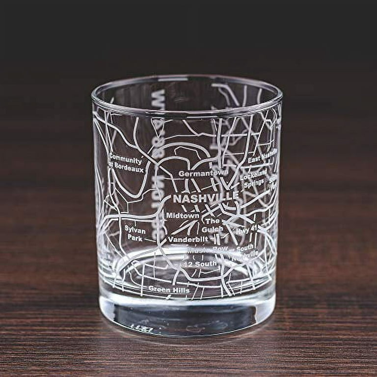 Engraved 'absent Friends' Whiskey Tumbler Glass 330ml Sandblasted