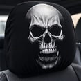 thumbnail image 4 of Ghosts Car Headrest Cover, Scary Face Printing Car Seat Headrest Protector, Washable Auto Head Rest Pillow Cover for Sedan Van Truck, Universal Vehicle Interior Accessories L, 4 of 4