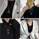 thumbnail image 5 of Overlapped Triangle Pendant Necklace Stainless Steel Geometric Cube Clavicle---Model code 29971, 5 of 5