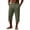 Green, variant on Eagokdc Mens Comfy Capris Casual Loose Summer Elastic Waist Lightweight Big And Tall 3/4 Short With Pockets Size S-3XL
