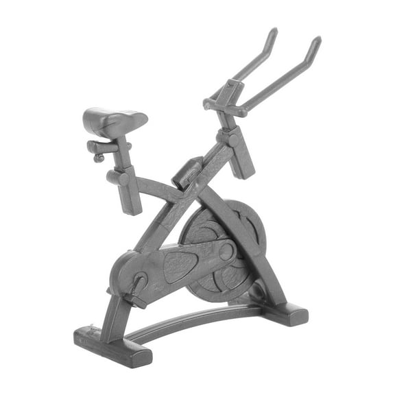 Milisten Realistic Exercise Bike Model Grey - Simulation Fitness Equipment Desk Decor for Collectors and Home Display