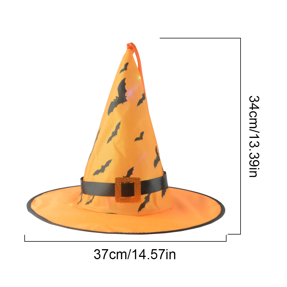 Halloween LED Light Up Witch Hat 