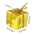 thumbnail image 3 of dajkiuy 6Pcs Christmas Mini Gift Boxes Ornaments, Mini Metallic Foil Wrapped Gift Boutique Ornaments DIY Present Package Boxes for Holiday Party Decoration, 3 of 6