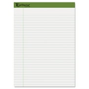 Ampad Earthwise Recycled Writing Pad 8 1/2 x 11 3/4 White 40 Sheets 4/Pack 40102