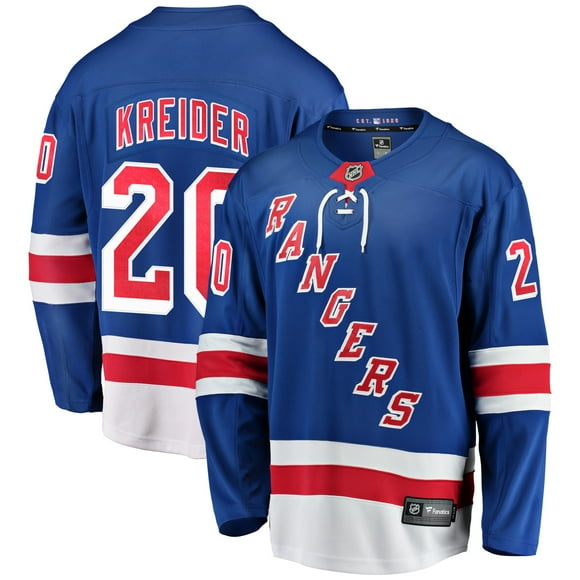 Chris Kreider New York Rangers LNH Fanatics Breakaway Chandail Domicile, Grand
