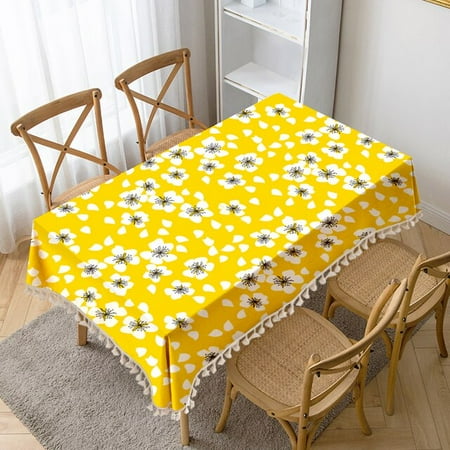 

UMMH Printing Table Cloth Tassel Waterproof Tablecloth Thick Rectangular Manteles Mesa Nappe Wedding Decorate Tea Table Cover