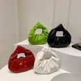 thumbnail image 6 of Ruched Handbags Shoulder Bag Women Hoboes Toted Bag Leather Clutches Purses Knotted Top Handle Bag with Zipper Closure, 6 of 9
