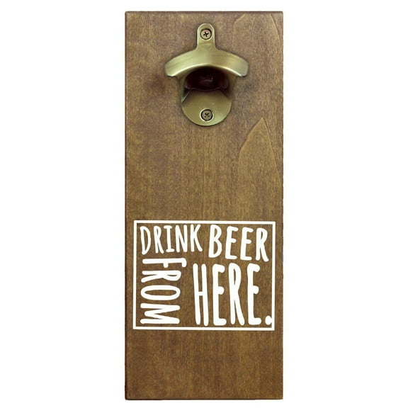 Wyoming Drink Beer From Here Cap Catching Magnetic Bottle Opener