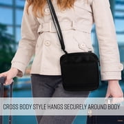 G-force Unisex Anti-Theft Fabric Casual Shoulder Bag, Black