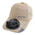 thumbnail image 1 of Gorra con ventilador solar, ventilador personal, sombrero para el sol, jardín, deportes, senderismo Caqui 600MA, 1 of 9