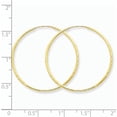 thumbnail image 3 of Primal Gold 14 Karat Yellow Gold 1.25mm Diamond-cut Endless Hoop Earrings, 3 of 4