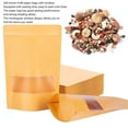 thumbnail image 4 of Zip Bags, Light Shading Stand Up Pouch Leakage Free Kraft Paper with Rectangular Window for Spice, 4 of 7