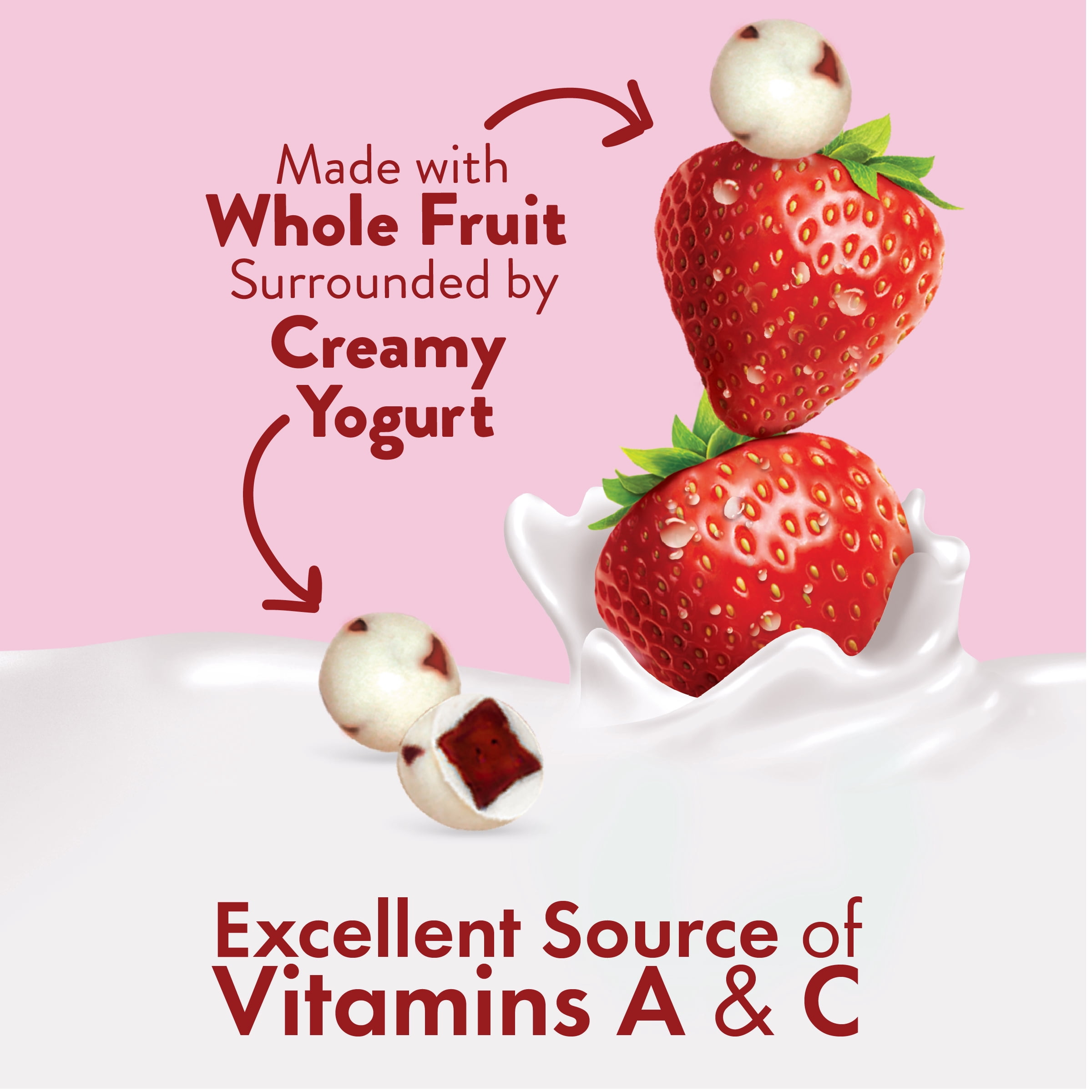 (3 pack) Welch's Fruit 'N Yogurt Snacks, Strawberry, Soft Kids Snacks, 0.7 oz, 20 Count