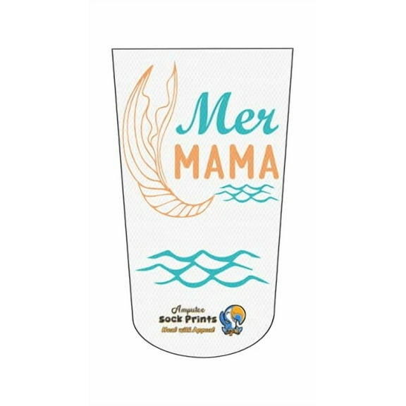 Amputee Sock "Mer Mama V1", 3PLY Residual Wound, Over Shrinker Sock