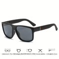 thumbnail image 2 of Vintage Large Square Frame Sunglasses - Polarized Fashion Shades for Men and Women, Ideal for Outdoor Sports, Party, Vacation, Travel, Driving, Fishing, Decors, and Photo Props with Gift-Giving Option, 2 of 5