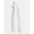 thumbnail image 5 of Time and Tru Women's Cotton Coverup Pants with Side Slits, Sizes XS-XL, 5 of 5
