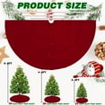 thumbnail image 2 of Sinkoo 36 Inch Christmas Tree Skirt, Cable Knit Tree Skirt for Medium Large Xmas Tree, Wine Red Tree Skirt, Vintage Tree Skirts, Rustic Farmhouse Christmas Decorations, 2 of 3