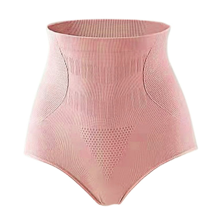 Yesbay Women High Waist Seamless Tummy Control Hip Lifter Briefs Panties  Shapewear,Lotus Pink M