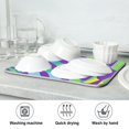 thumbnail image 7 of Yayeee Dish Drying Mat for Kitchen Counter 18"x24" Microfiber Absorbent Pad, Green Wavy Pattern, 7 of 7