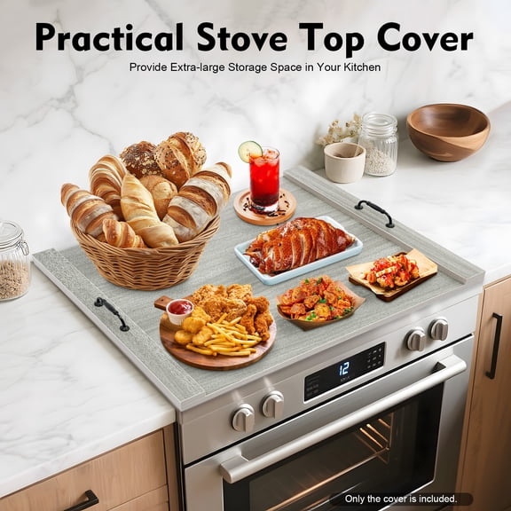 Wood Stove Top Cover Noodle Board Stove Cover For Gas Stove& Electric Stove for Small Apartments