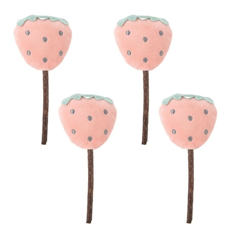 4pcs catnip toy cat chew toy chew stick soft plush teething chew toy with cute shape