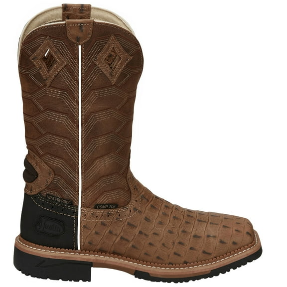 Justin Men's Derrickman Western Work Boot Composite Toe - SE4839 11.5 EE US